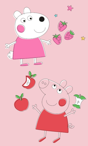 Dětský ručník Prasátko Pepina a Ovečka Zuzka 30x50 cm