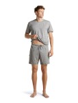 Pánské merino triko krátký rukáv ICEBREAKER Mens Merino 150 Lodge SS Tee, Metro Heather velikost: M