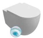 ISVEA - INFINITY závěsná WC mísa, Vortex Rimless, 36,5x53cm, bílá 10NF02003