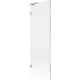 MEXEN/S - Lunar L vanová zástěna FIX 60 x 150, transparent, nikl kartáčovaný 897L-060-000-97-00
