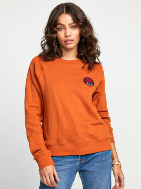 RVCA DYNASTY DARK ORANGE dámská mikina