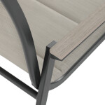 Židle zahradní béžový textilen, hliník, černá barva