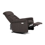 Polohovací křeslo, elektrické zabudované ovládání, hnědá, látka, TV-925 BR2