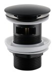 CERANO Umyvadlová výpusť - 5/4“ click-clack s přepadem - 25/60mm - černá matná