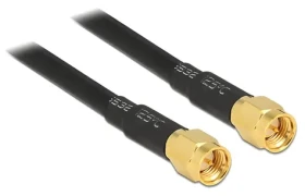 Delock SMA - SMA 5 m / Anténní kabel / LMR195 / low loss / černá (88891)