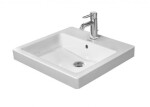 DURAVIT - Vero Umyvadlo na desku, 50x47 cm, s přepadem, s otvorem pro baterii, WonderGliss, bílá 03155000001