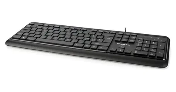 Nedis Multimediální klávesnice s numerickou klávesnicí / Klávesnice / USB-A / drátová / QWERTY (KBMU200BKND)
