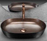 REA - Keramické umyvadlo na desku CLEO 61 Copper Bush / Black REA-U6383