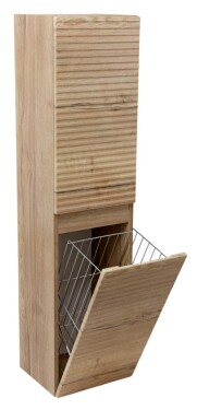 Koupelnová skříňka vysoká s košem na prádlo Naturel Savona 36x145x31,8 cm dub Halifax mat SAVONAV36DHK SAVONAV36DHK