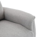 Relaxační křeslo, manuální ovládání, světle šedá látka