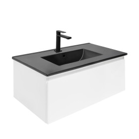 Koupelnová skříňka s umyvadlem SAT B-WAY 79x30x45 cm bílá lesk BWAY80WU4BB BWAY80WU4BB