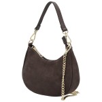 Stylová dámská kožená kabelka na rameno Kilix, tmavě hnědá