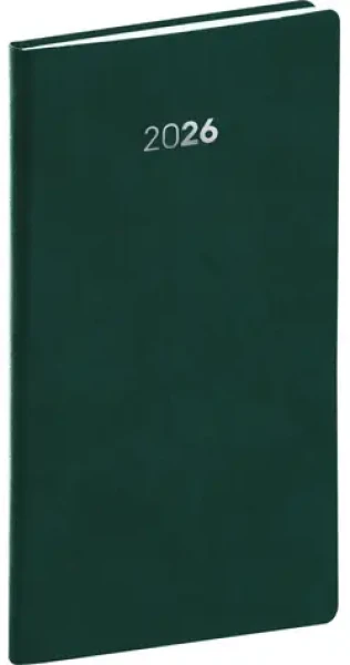 NOTIQUE Kapesní diář Balakon 2026 zelený / 9 x 15.5 cm (PGD-KAPBA-6007)