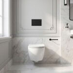 REA - Podomítkový Instalační Set Slim 024N pro WC s Tlačítkem T Black Matt KPL-E1056