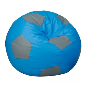 FRONTI Sedací vak - míč 70 cm - světlemodrá + šedá