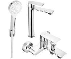 MEXEN - Royo R05 Set umyvadlové a vanové baterie s příslušenstvím, chrom 72213R05-00