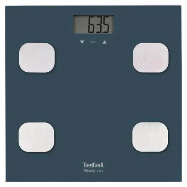 Tefal BM2520V0 Body Up modrá / Osobní váha / do 150 kg / LED displej / tělesný tuk, BMI / 8 profilů (3168430294813)