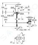 GROHE - BauLoop Umyvadlová baterie s výpustí, chrom 23803000