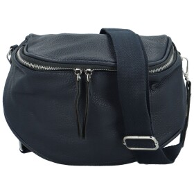 Stylová dámská koženková kabelko-ledvinka Ergitta new, tmavě modrá