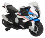 Mamido Dětská elektrická motorka BMW S1000RR bílo-modrá