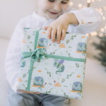 Bella Rose Balicí papír s dráčky – 5 m, modrá barva, papír