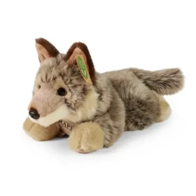 RAPPA Plyšový vlk ležící 20 cm