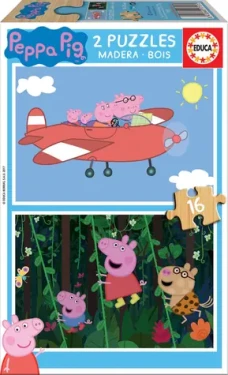EDUCA Dřevěné puzzle Prasátko Peppa