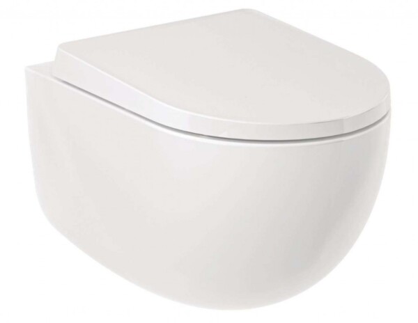 KLUDI - Resa D Závěsné WC, Rimless, Spiralflush, lesklá bílá 24WCW0243