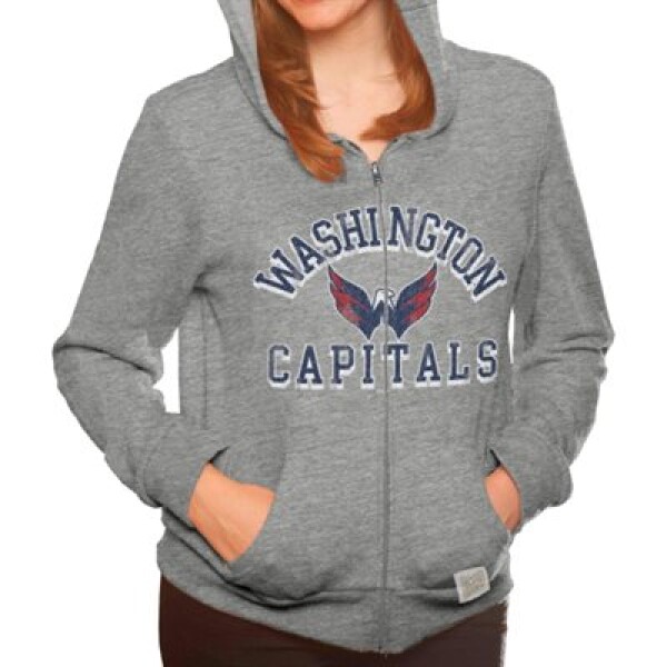 Original Retro Brand Dámská mikina Washington Capitals Tri-Blend Full Zip Velikost: