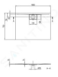 VILLEROY & BOCH - Architectura MetalRim Sprchová vanička, 750x1000 mm, VilboGrip, alpská bílá UDA1075ARA215GV-01