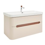 Koupelnová skříňka s umyvadlem a baterií SAT Fusion 97,5x53x45 cm pískově béžová mat SATFUSION2100BEMWBA SATFUSION2100BEMWB
