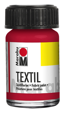 Barva na textil Marabu Textil 15 ml - červená třešeň 031