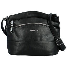 Trendy dámská koženková crossbody kabelka Franka, černá