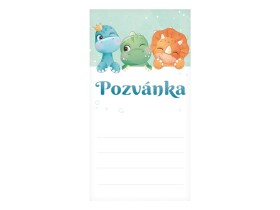 Pozvánka dinosaurus 10 ks 19 cm x 10 cm Pozvánka dinosaurus 10 ks 19 cm x 10 cm