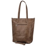 Stylová dámská koženková kabelka na rameno Indira, hnědá