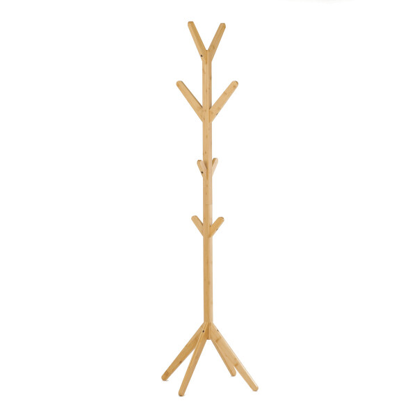 Stojanový věšák, bambus, přírodní, DR-B017 NAT