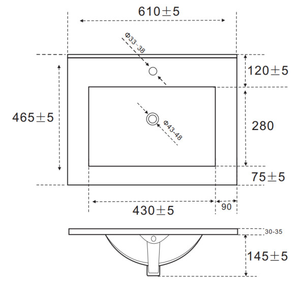 COMAD - Nábytkové umyvadlo 60cm 5907441298896