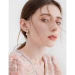 Náušnice s perlou a zirkony Emanuela - motýl, Bílá