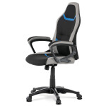 Herní židle, houpací mechanismus, černá látka, KA-L611 BLUE