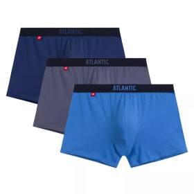 Pánské boxerky 3 pack 011 blue - Atlantic vícebarevná XL