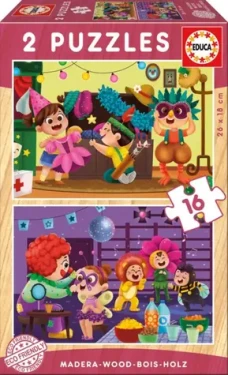 EDUCA Dřevěné puzzle Maškarní bál