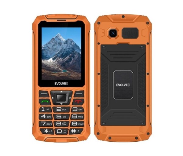 EVOLVEO StrongPhone Z6, vodotěsný odolný Dual SIM telefon, oranžová EDF_547106