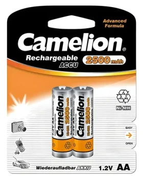 Camelion AA (R06) 2500 mAh / Nabíjecí baterie / Ni-MH / 2 ks + pouzdro (17025206)