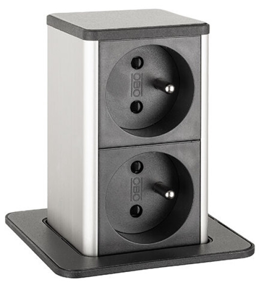 STRONG PowerUp zásuvka, 2x230V, Černá, Fr (477462)