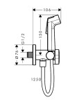 HANSGROHE - Nástěnný ventil s ruční bidetovou sprškou, matná černá 29230670