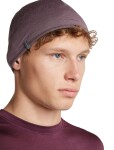 Unisex merino čepice ICEBREAKER Unisex 200 Oasis Revers Beanie, Dark Berry/Grey Plum
