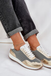 Kožené Sportovní Boty Sneakers Dámské D&A LR51-847 Zlaté 39