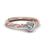 LUNICA Stříbrný prstýnek TŘPYTIVÉ SRDÍČKO ROSE Velikost prstenu: 7 (EU: 54-56) 0643_7