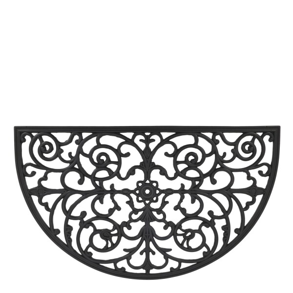Chic Antique Gumová rohožka Filigree 75 cm, černá barva