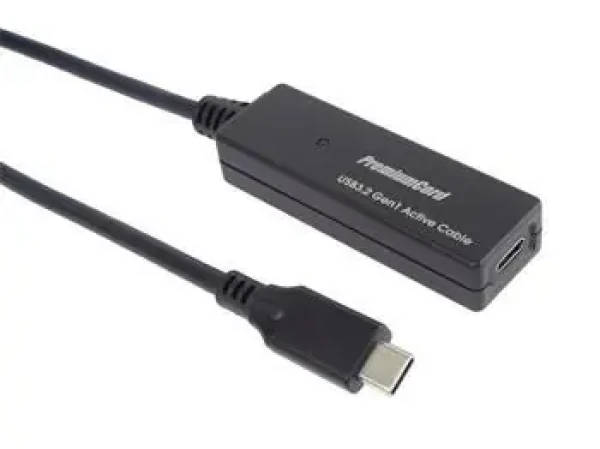 PremiumCord USB-C repeater a prodlužovací kabel Male-Female 10 m / Prodlužovací kabel / USB-C / 5 Gbps (8592220023843)